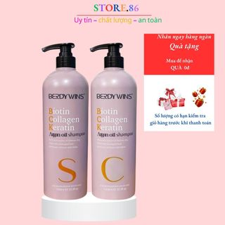 Dầu gội BERDYWINS COMPLEX phục hồi siêu mềm mượt, sạch gàu, dưỡng ẩm,  hương thơm nước hoa