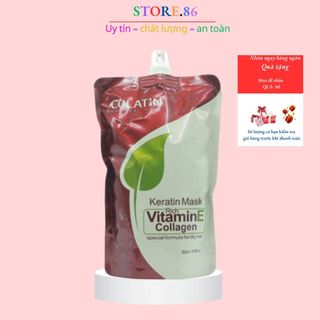 Hấp ủ, xả  toc VITAMIN E COLATIN MASK  phục hồi tóc siêu mềm mượt túi 500ml hàng chính hãng