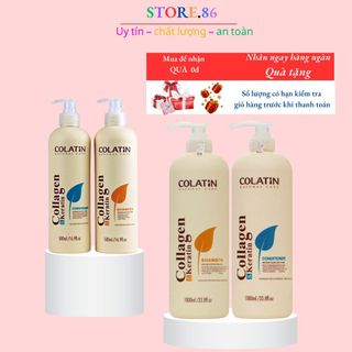 Dầu gội COLATIN dưỡng ẩm phục hồi tóc hư tổn khô sơ siêu mềm mượt, kiềm dầu, ngăn gàu size: 1000ml
