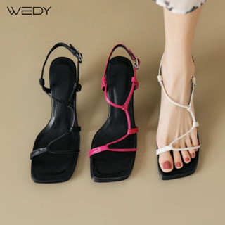 Giày Sandal Cao Gót Quai Mảnh WEDY Cao 7 Phân, Sandal Cao Gót Hở Mũi Sành Điệu WD2341