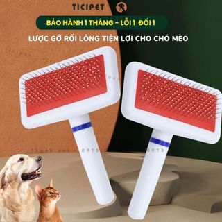 Lược chải lông chó mèo, lược gỡ rối lông, lược đánh bông lông chó mèo, chải lông gỡ rối — ticipet