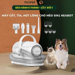 Máy cắt tỉa lông chó lông mèo neakasa p1 pro, 5 chế độ cắt tỉa hút chải lông vệ sinh thú cưng — ticipet