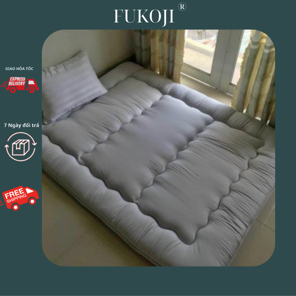 Nệm Ngủ Trải Sàn Đa Năng Fukoji 1M / 1M2/ 1M4 / 1M6 /1M8 Có Thể Gấp Gọn Dễ Di Chuyển