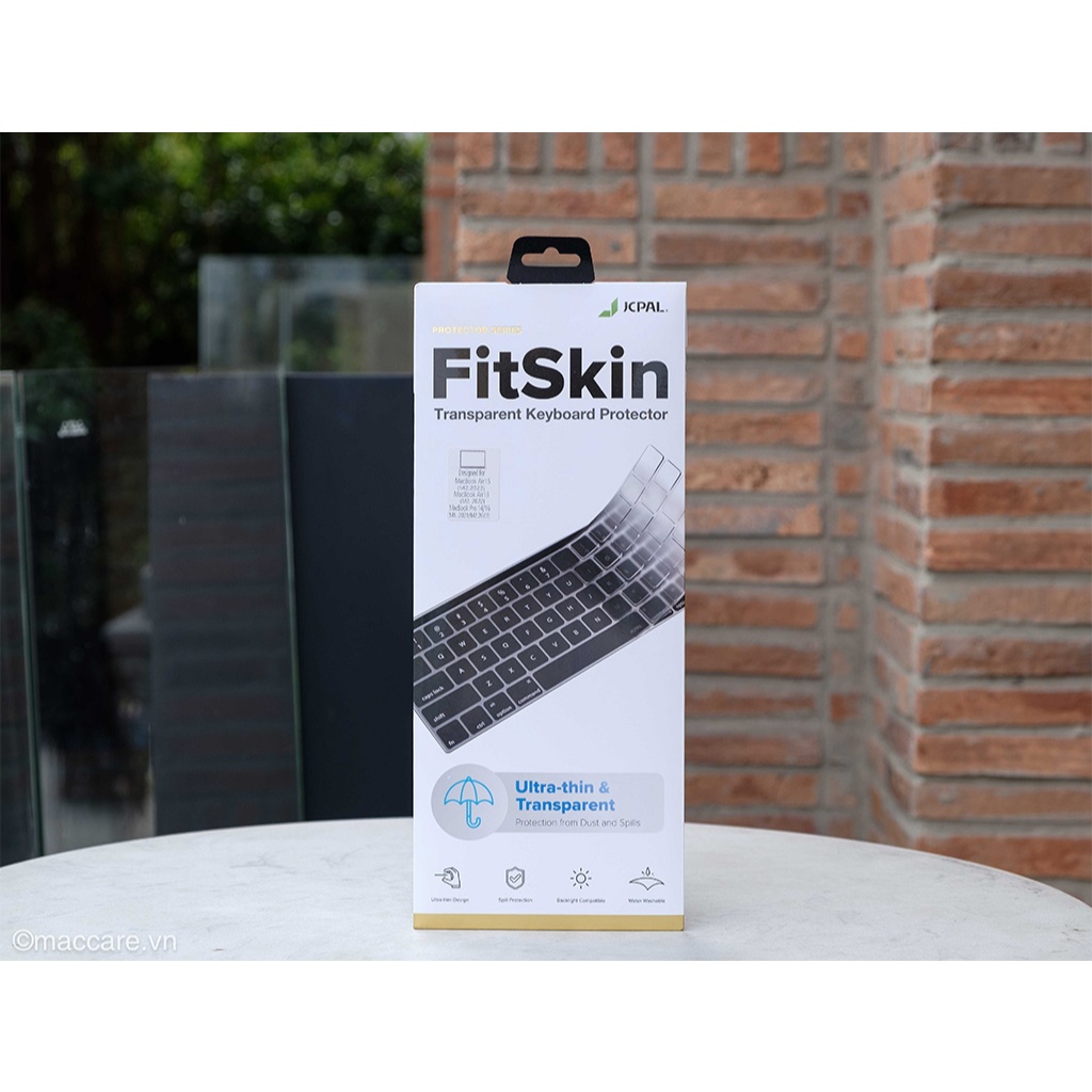Miểng phủ, lót bảo vệ bàn phím Macbook Air M3, M4 trong suốt, siêu mỏng, chính hãng JCPAL Fifskin