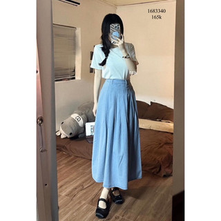 Chân váy denim xoè dáng dài boconganh 1683340