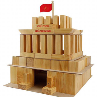 Đồ chơi xếp hình xây dựng lăng Bác bằng gỗ, đồ chơi lắp ghép xây dựng mô hình lăng Bác tư duy cho bé