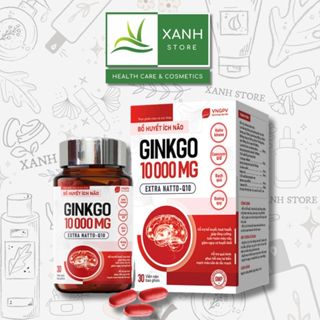 Bổ huyết ích não Ginkgo 10000mg - Hỗ trợ hoạt huyết, giảm đau đầu, chóng mặt - Lọ 30 viên-CTDP VNGPV