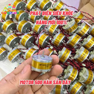  Motor phát điện mini siêu khỏe loại 500 hàn sẵn dây hàng mới 100% DIY thí nghiệm STEAM - LK0727 