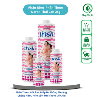Combo phấn rôm narak thái lan 25g, phấn thơm em bé hút ẩm, giúp da thông thoáng, chống hăm, rôm sảy, mùi thơm dễ chịu