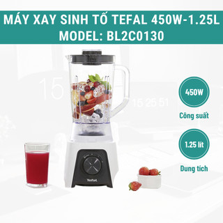 Máy xay sinh tố tefal bl2c0130 dung tích 1.25l công suất 450w mạnh mẽ