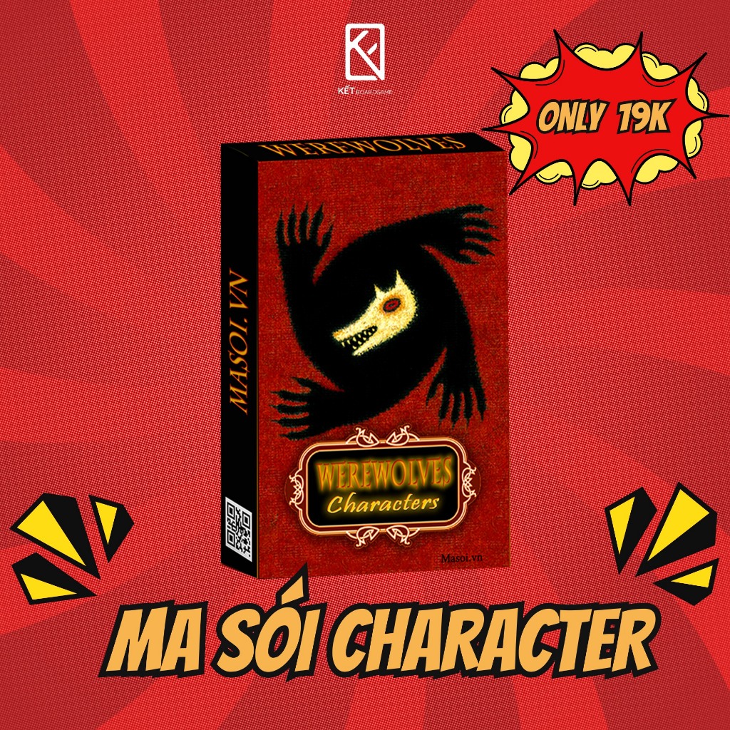 Bộ bài Ma sói Character 21 lá chất lượng cao, lá bài cán bóng, màu in rõ nét, bài ma sói cơ bản dành