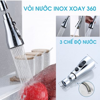 Vòi nước tăng áp bồn rửa bát 3 chế độ xuay các góc mẫu mới chống bắn nước bồn rửa chén..