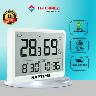 Nhiệt ẩm kế HAPTIME YGH5294 Nhiệt kế phòng theo dõi nhiệt độ và độ ẩm chính xác và nhanh gọn