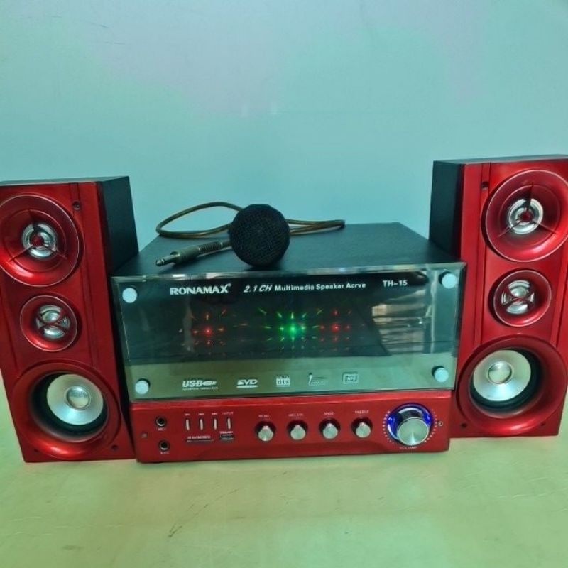 Bộ loa vi tính 2.1 RONAMAX , MODEL : TH- 15, có KARAOKE, USB , THẺ SD , BLUETOOTH , kèm theo loa 01 