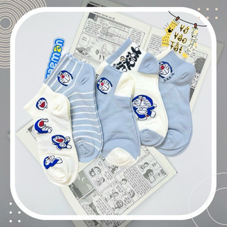 Vớ tất cổ ngắn doraemon xanh biển nhạt