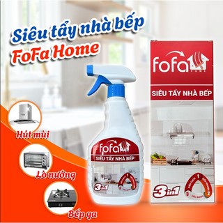Lọ xịt tẩy làm sạch dầu mỡ, vết bẩn cứng đầu, cho nhà bếp siêu sạch, lọ làm sạch cặn canxi FofaHome