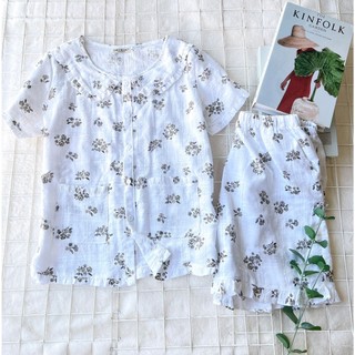 Đồ bộ piyama cổ sen vải lụa/ kate cotton mềm mát, họa tiết cực xinh