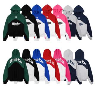 Hoodie Form Boxy NINE LEE Nam Nữ Nỉ Bông Dày Dặn không xù lông không bay màu