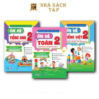 Sách - Combo Ôn Tập Hè Dành cho học sinh lớp 2 lên lớp 3 theo Chương Trình Mới - Toán, Tiếng Việt và Tiếng Anh (3 cuốn)