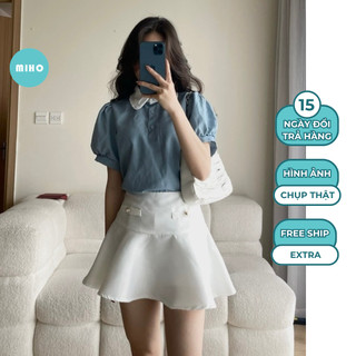 Chân váy tafta xoè cạp cao tiểu thư Miho House