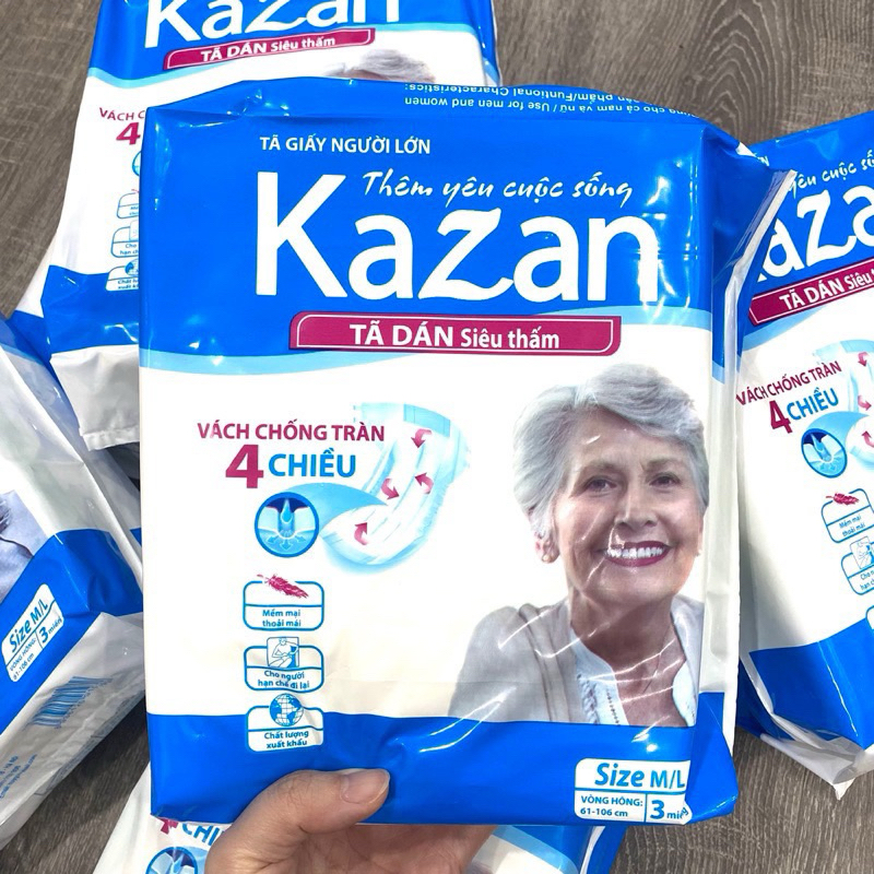 Sét 3 Miếng Bỉm Dán Cho Mẹ- Người Già Hãng Kazan / Phú Đạt