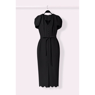 BEUCLOSET - Đầm cổ tim vai xếp phối dây eo