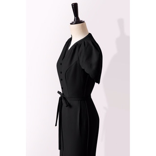 BEUCLOSET - Đầm cổ tim vai xếp phối dây eo