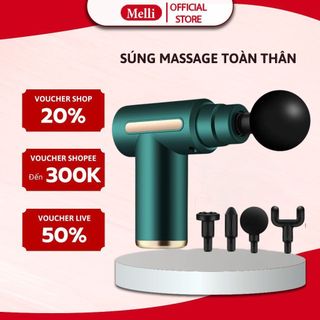 Máy Massage Cầm Tay, Súng Massage Cầm Tay Mini Toàn Thân 6 Cấp Độ Chuyên Sâu Đa Năng, Giảm Mỏi Cơ