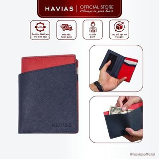 SEASHELL HAVIAS ví da mini thiết kế độc đáo da Saffiano Ý nhập khẩu cao cấp