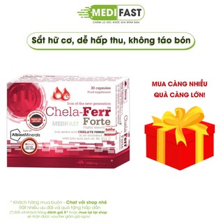 Chela Ferr Forte - bổ sung sắt cho bà bầu - bổ máu từ sắt hữu cơ, Acid Folic Hộp 30 viên - Hàng nhập khẩu