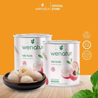 Combo 2 Lon Vải Thiều Tươi Ngâm Nước Đường we'natur