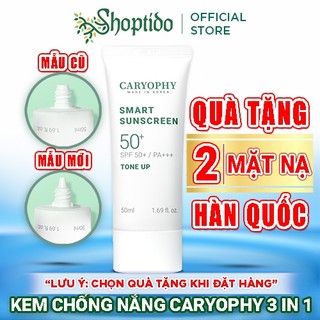 Kem chống nắng Caryophy tone up 3in1 nâng tone, da giảm mụn, giảm thâm 50ml NPP Shoptido