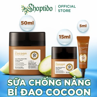 Sữa chống nắng Cocoon bí đao 50ML SPF 50 +, PA ++++ thuần chay NPP Shoptido