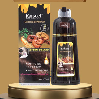 Dầu gội phủ bạc karseell, phủ bạc đen tóc, nâu tóc từ lần gội đầu tiên, 100% thảo dược thiên nhiên dùng tại nhà
