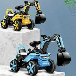  Xe cần cẩu điện xe máy xúc điện cho bé cỡ đại có nhạc có đèn loại mới 