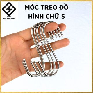 Combo 10 cái, 20 cái móc treo đồ hình chữ s inox 100% dày 3,2mm