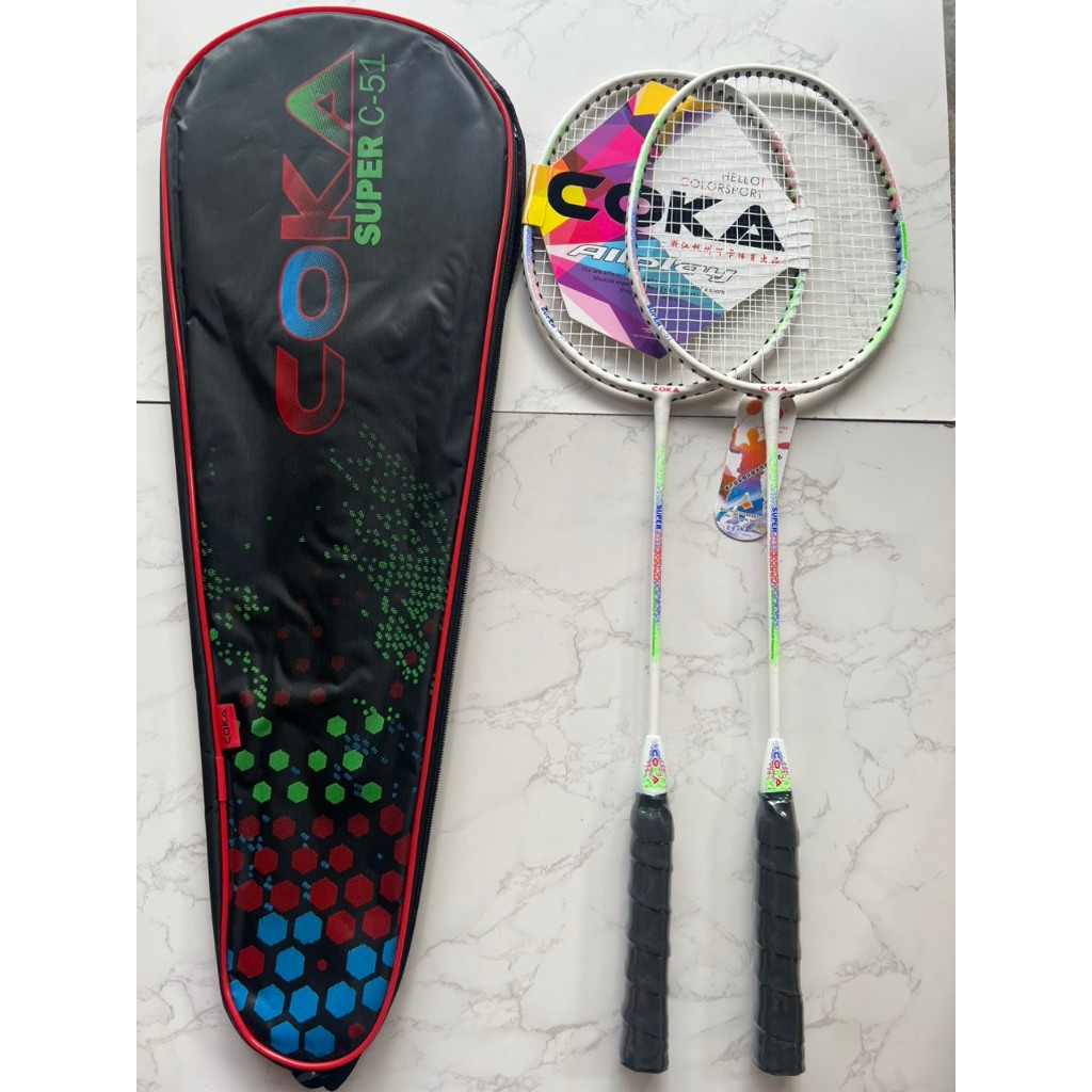Vợt Cầu Lông COKA Dây Căng Sẵn 7-8Kg Kèm Dây Quấn Vợt - Camshop