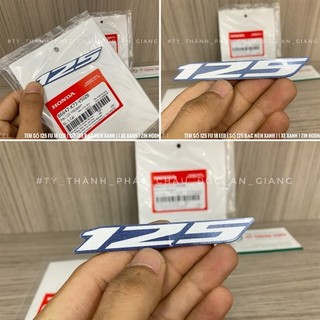 Tem số 125 Future Led ( số 125 Bạc nền Xanh ) ( xe Xanh ) ( Miếng)