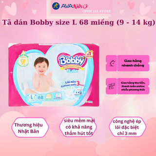 Tã dán Bobby size L 68 miếng