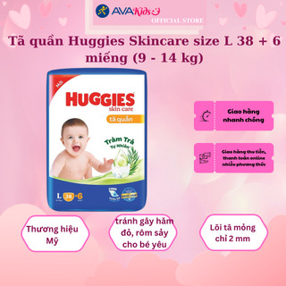 Tã quần Huggies Skincare size L 38 + 6 miếng