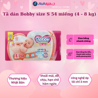 Tã dán Bobby size S 54 miếng