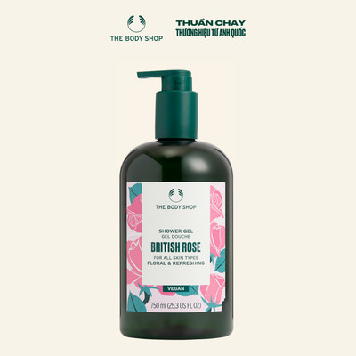 Sữa Tắm Hương Hoa Hồng Anh Quốc Tươi Mát & Thư Giãn British Rose Shower Gel The Body Shop 750ml