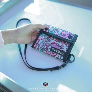 Ví gập nhỏ đựng thẻ thời trang unisex nam nữ birdybag cyper city wallet