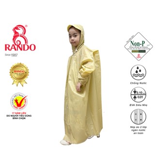 Áo Mưa Balo Eva Trẻ Em, RANDO Chính Hãng, Áo Khoác Che Chắn Toàn Thân, Chất Liệu EVA Siêu Nhẹ, Mềm Mại, Chống Thấm Nước