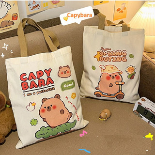 Túi vải tote Capybara chuột lang nước size siêu to Mim Mim Store TUITOTECAPY49