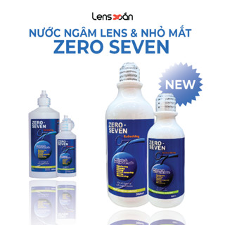 Nước ngâm lens và nhỏ mắt LENS XOẮN 3 size cỡ nhỏ và lớn tiết kiệm có size du lịch ZERO SEVEN
