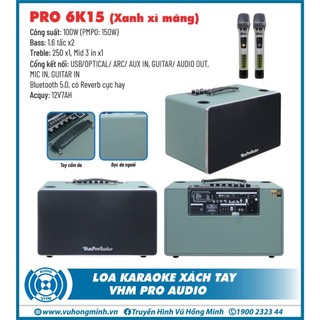 Loa karaoke di động vhm pro audio - model: 6k15