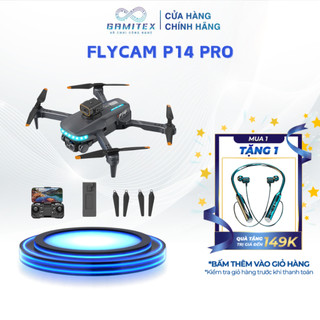 Flycam máy bay điều khiển từ xa Flycam mini P14 dung lượng pin 1800 mAh, camera kép góc rộng 120 độ BH 12T [GD518]