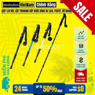 Gậy Leo Núi, Gậy Trekking Dododios Chính Hãng Gấp Khúc Dùng Du Lịch, Phượt, Dã Ngoại Gf03e
