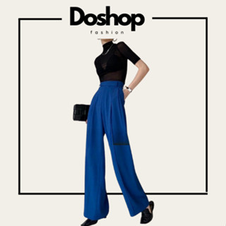 Quần ống rộng nữ cạp cao (có túi) ,Quần suông nữ chiều dài 105cm chất vải rũ mềm 3 màu Q7 DOSHOP